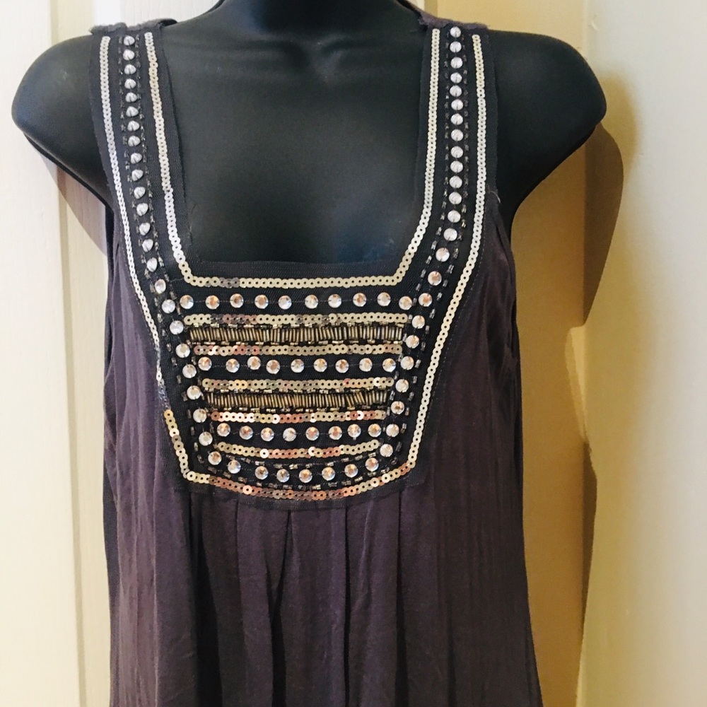 Lily Lou charcoal gray top NWT